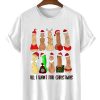 Men DJ T-Shirts | Merry Cockstmas Printed Casual Round Neck Short-Sleeved T-Shirt White