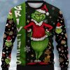 Men BXL Ugly Sweater | Men'S Fun Christmas Green Monster Print Crew Neck Pullover Sweatshirt Photo Color