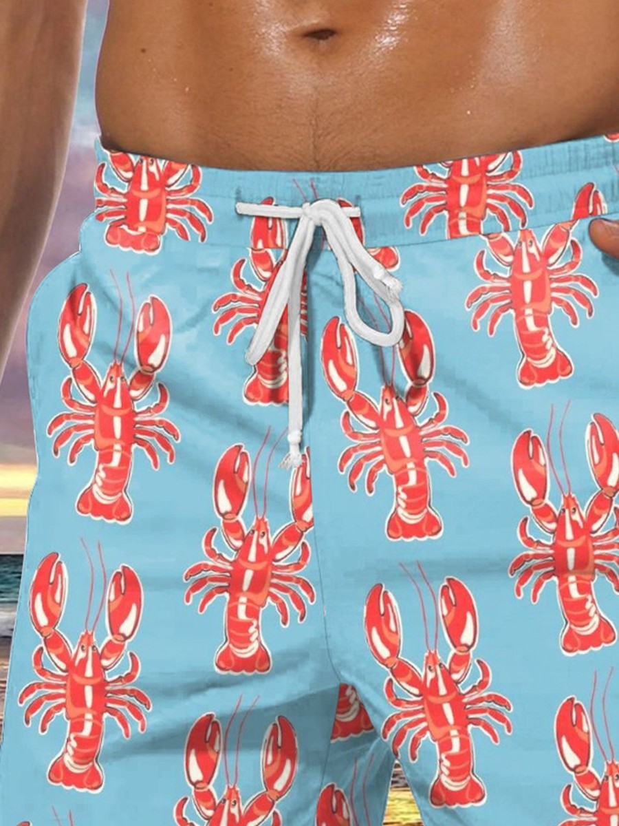 Men HLJ Bottoms | Men'S Lobster Drawstring Board Shorts Light Blue