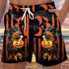 Men LJC Bottoms | Pumpkin Dachshund Print Hawaiian Track Shorts Photo Color