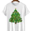 Men BXL T-Shirts | Hawaiian Fun Christmas Tree Hidden Rooster Print Short Sleeve T-Shirt