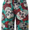 Men HLJ Bottoms | Men'S Mexican Skull Beach Shorts Blue