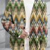 Men BXL Print Cardigan | Men'S Casual Gold Thread Ethnic Print Single Breasted Sweater Cardigan 59575782Xl