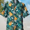 Men QX Shirts | Men'S Hawaiian Music Print Casual Breathable Short Sleeve Shirt Green