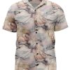 Men DJ Shirts | Vintage Art Print Casual Short Sleeve Shirt Photo Color