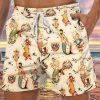 Men HLJ Shorts | Retro Mermaid Breathable Comfortable Beach Shorts