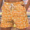 Men GYJ Bottoms | Food Phone Print Track Shorts Orange