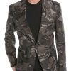 Men BXL Jacket | Men'S Retro Pocket Casual Cotton Twill Camo Blazer Photo Color