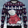 Men LJC Ugly Sweater | Polar Bear Print Crew Neck Sweatshirt Black