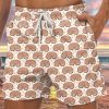 Men DJ Shorts | Vintage Boobs Print Pocket Track Shorts Khaki