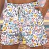 Men DJ Shorts | Breast Cancer Survivor Print Pocket Tie Shorts Photo Color