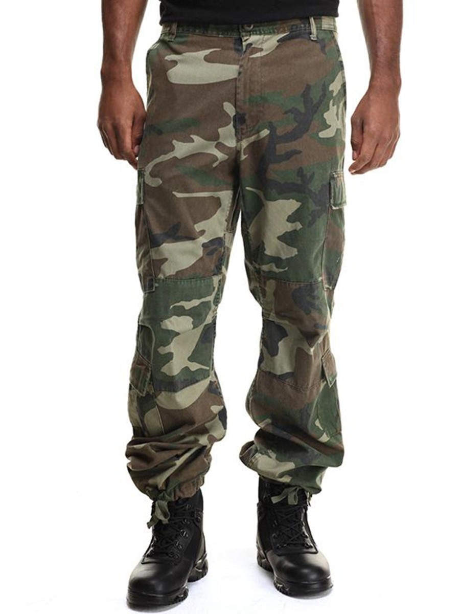 Men QMY Bottoms | Men'S Outdoor Cargo Pants Camouflage