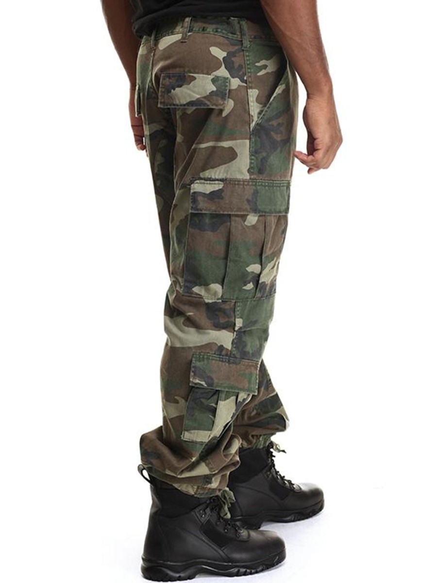 Men QMY Bottoms | Men'S Outdoor Cargo Pants Camouflage