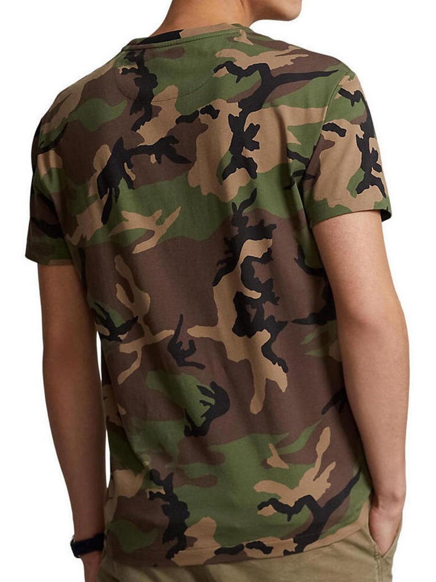 Men QMY Casual Short Sleeve Shirts | Casual Round Neck Short-Sleeved T-Shirt Camouflage