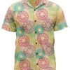 Men DJ Shirts | Vintage Printed Casual Short Sleeve Shirt Photo Color