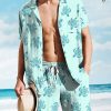 Men HLJ Set | Sea Turtle Breathable Comfort Hawaiian Set Light Blue