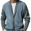 Men BXL Cardigan | Men'S Knitted Patchwork Casual Lapel Cardigan Blue