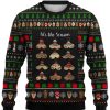 Men DJ Ugly Sweater | Fun Christmas Boobs Print Casual Crew Neck Sweatshirt Photo Color