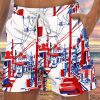 Men GYJ Shorts | Street View Print Track Shorts White