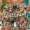 Men HWT Shorts | Men'S Shorts Holiday Sexy Mushroom Print Beach Shorts