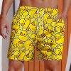 Men DJ Shorts | Fashion Duckling Printing Shorts Yellow