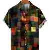 Men MW Shirts | Men'S Casual Lapel Geometric Print Short Sleeve Shirt 10587265M Photo Color