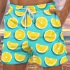 Men GYJ Bottoms | Lemon Print Lounge Shorts Photo Color