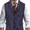 Men BXL Vest | Men'S Retro Geometric Woolen Print Multi-Pocket Casual Vest Photo Color