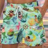 Men DJ Bottoms | Under The Sea Mermaid Print Two-Pocket Shorts