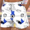 Men GYJ Shorts | Casual Eye Print Shorts White