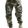 Men DJ Bottoms | Four-Pocket Camouflage Casual Pants Army Green