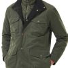 Men BXL Jacket | Retro Multi-Pocket Lapel Cotton Corduroy Patchwork Casual Jacket Army Green