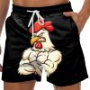 Men DJ Bottoms | Angry Chicken Pocket Shorts Black