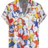 Men HLJ Shirts | Pride Month Casual Hawaiian Short Sleeve Shirt White