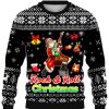 Men DJ Ugly Sweater | Christmas Rock And Roll Printed Casual Crew Neck Sweatshirt Photo Color