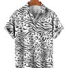 Men XT Shirts | Men'S Leopard Print Resort Shirt 20800930X White