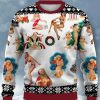 Men BXL Ugly Sweater | Casual Santa Girl Colorful Printed Round Neck Sweatshirt Photo Color