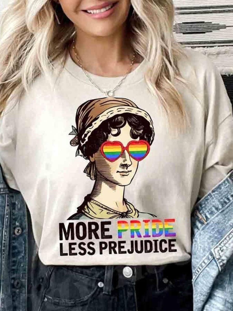 Women DJ | More Pride Less Prejudice Lgbt Ally Pride T-Shirt