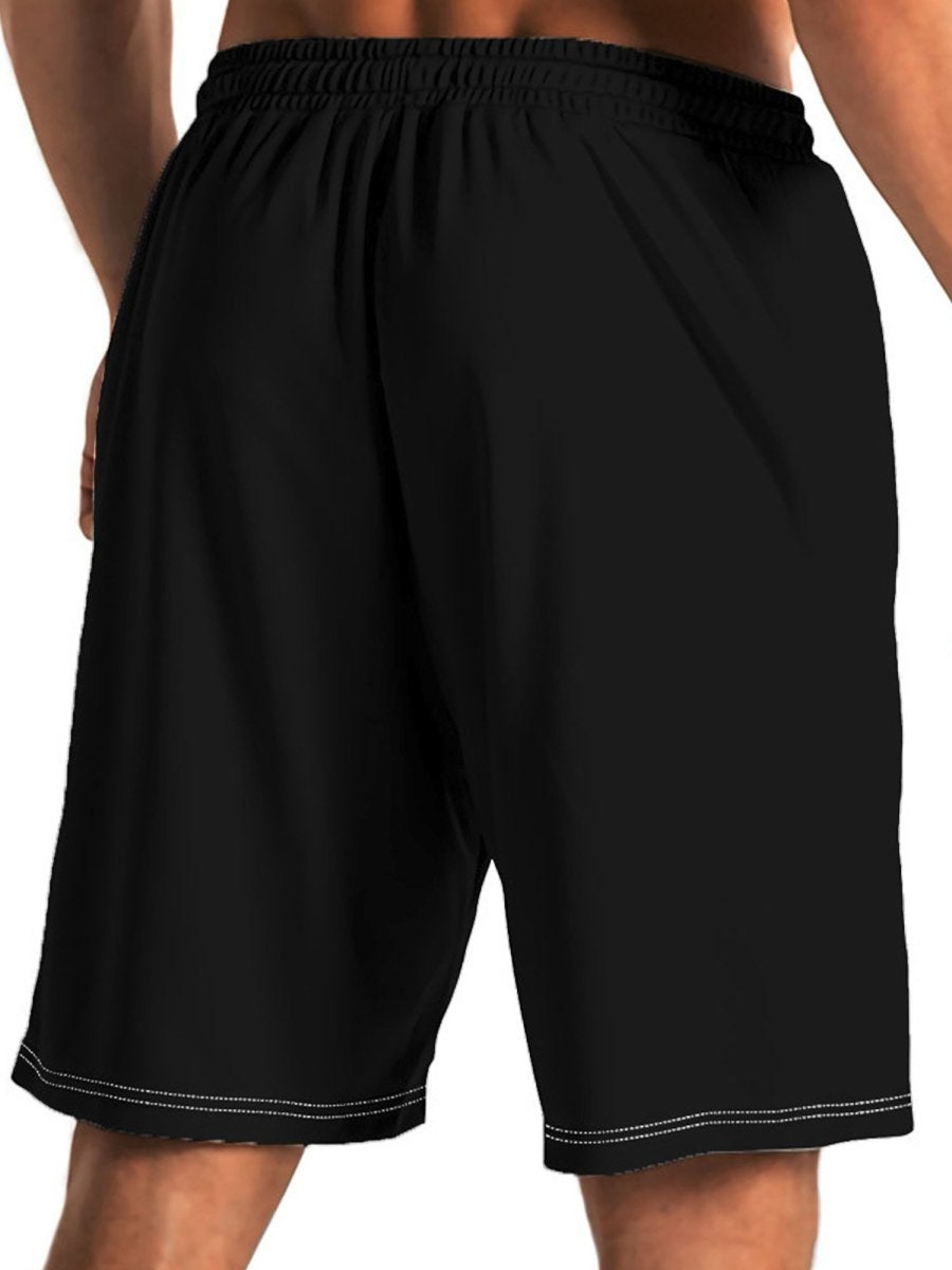 Men HLJ Shorts | Men'S Resort Casual Coconut Beach Shorts Black