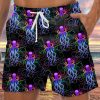 Men HLJ Shorts | Psychedelic Glow Octopus Psychedelic Drawstring Board Shorts Black