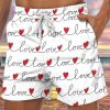 Men BXL Shorts | Valentine'S Day Love Print Printed Casual Shorts White