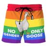 Men DJ Bottoms | No Gender Only Goose Print Pocket Shorts Photo Color