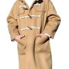 Men DJ Jacket | Retro American Double Pocket Lapel Warm Woolen Coat Khaki