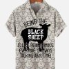 Men DJ Shirts | Being The Black Sheep Is Like Being Famous Everyone Is Always Talking About Me Short Sleeve Shirt Khaki