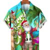 Men HLJ Shirts | Beach Resort Santa Short Sleeve Shirt Green