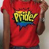 Women DJ | Lgbt Lesbian Rainbow Explode Pride Casual Print T-Shirt