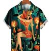 Men HLJ Shirts | Men'S Easter Hawaiian Short Sleeve Shirt Green