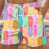 Men GYJ Bottoms | Men'S Funny Macaron Print Casual Shorts Photo Color