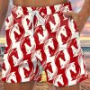 Men GYJ Bottoms | Horse Print Drawstring Pocket Track Shorts Red