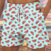 Men LJC Shorts | Watermelon Print Track Shorts Photo Color